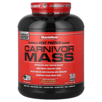Carnivor™ Mass, Anabolic Beef Protein Gainer, Vanilla Caramel, 5.78 lbs (2,618 g)