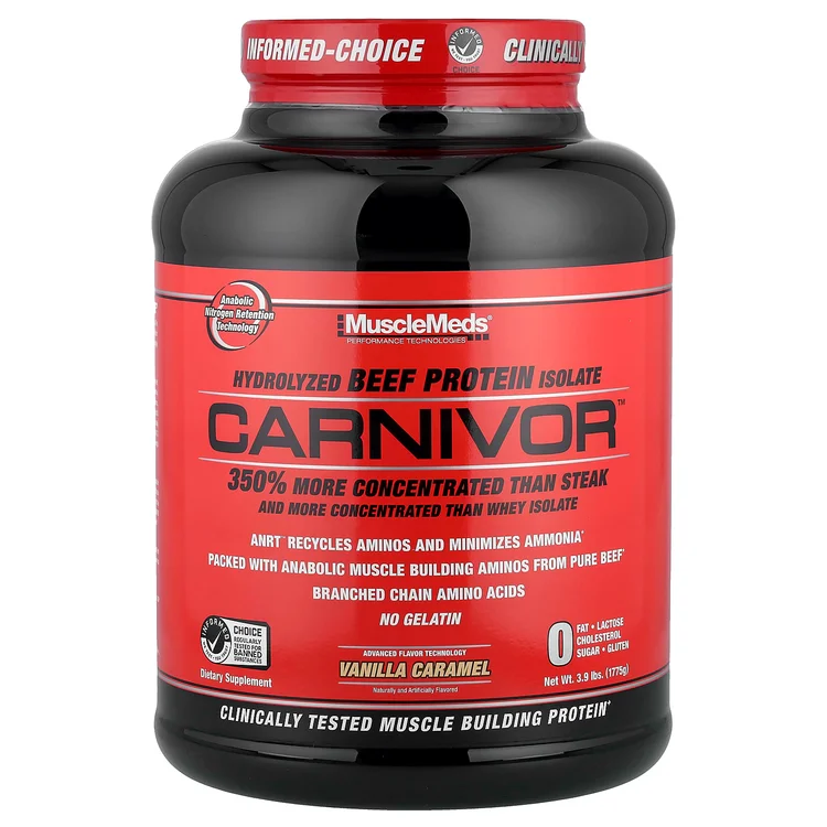 Carnivor™, Hydrolyzed Beef Protein Isolate, Vanilla Caramel, 3.9 lbs (1,775 g) image 1