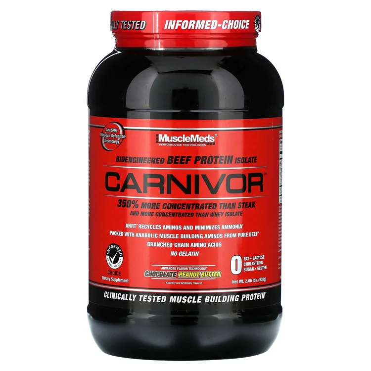 Carnivor, Bioengineered Beef Protein Isolate, Chocolate Peanut Butter, 2.06 lbs (938 g) image 1