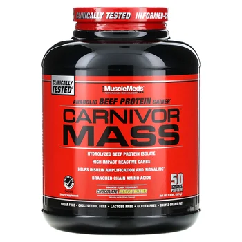 Carnivor Mass, Anabolic Beef Protein Gainer, Chocolate Peanut Butter, 5.9 lbs (2,674 g)
