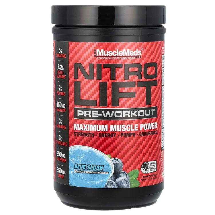 Nitro Lift™ Pre-Workout, Blue Slush, 1.15 lbs (522 g) image 1