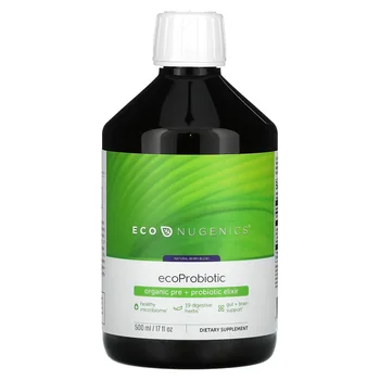 EcoProbiotic, Organic Pre + Probiotic Elixir, Natural Berry, 17 fl oz (500 ml)