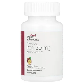 Chewable Iron with Vitamin C, Passion Fruit, 90 Tablets