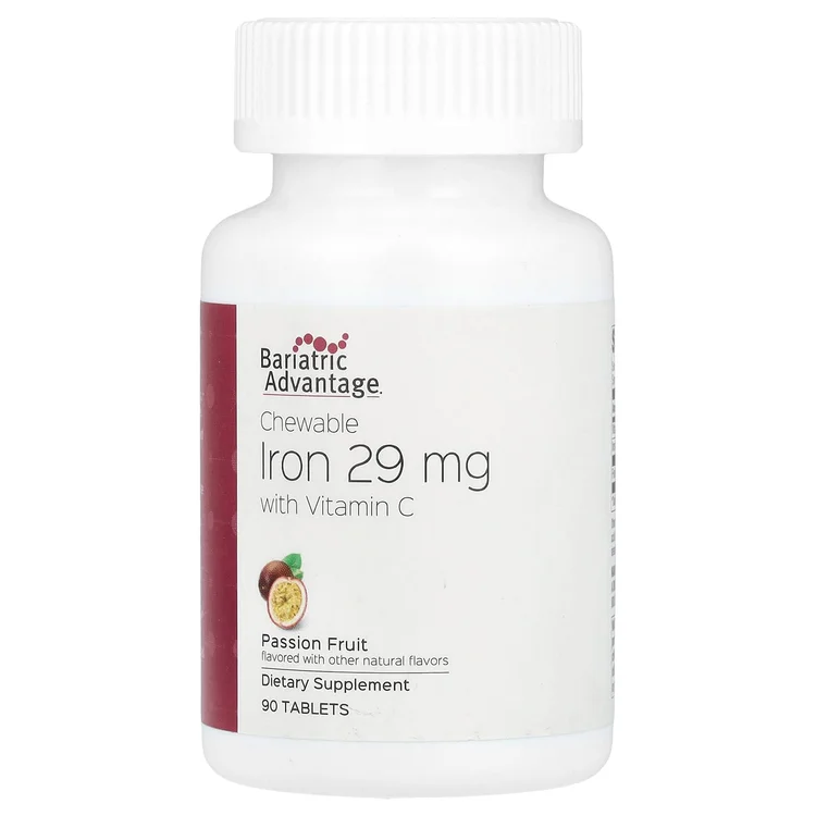 Chewable Iron with Vitamin C, Passion Fruit, 90 Tablets image 1