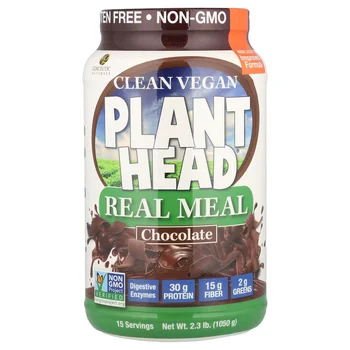 Clean Vegan Plant Head®, Real Meal, Chocolate, 2.3 lb (1,050 g)