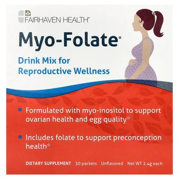 Myo-Folate®, Drink Mix for Reproductive Wellness, Unflavored, 30 Packets, 2.4 g Each