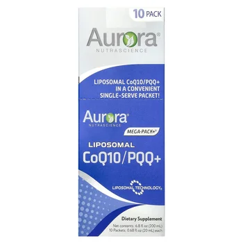 Liposomal CoQ10/PQQ+, 10 Packets, 0.68 fl oz (20 ml) Each